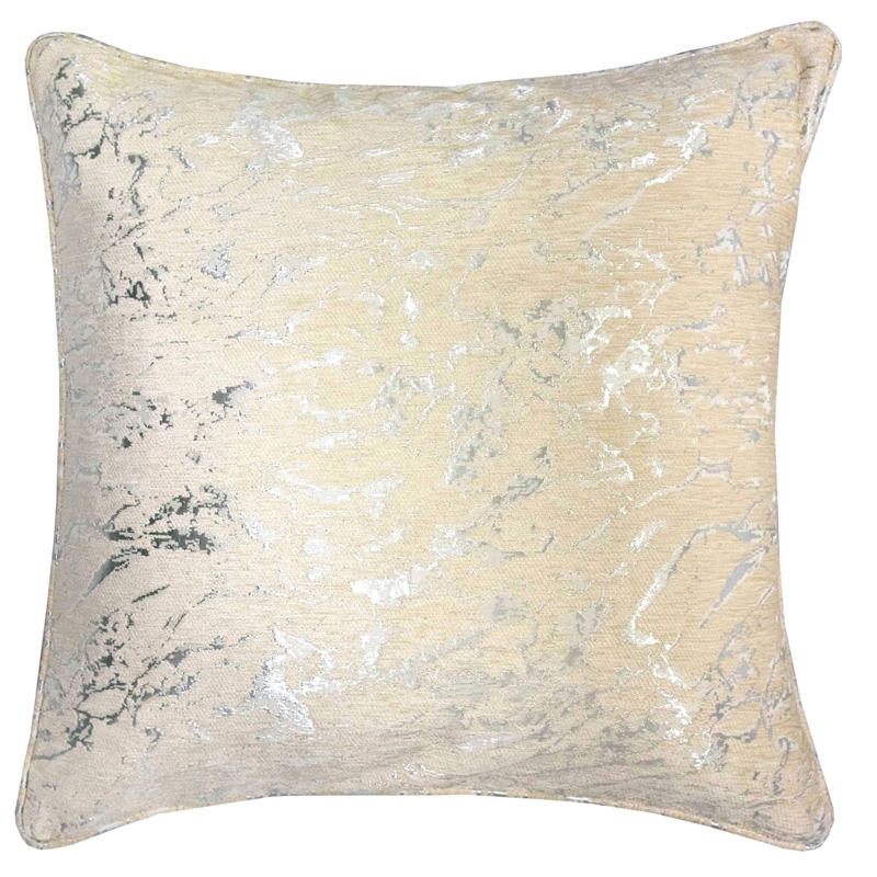 Bowery Hill Modern Fabric 20-Inch Pillow in Light Beige (Set of 2)