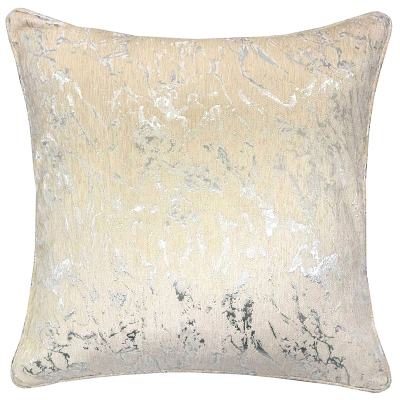 Bowery Hill Modern Fabric 20-Inch Pillow in Light Beige (Set of 2)