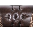 Bowery Hill Contemporary Faux Leather 2-Piece Sofa Set in Brown