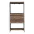 Bowery Hill Contemporary Wood Multi-Storage Baker's Rack in Oak