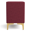 Bowery Hill 3pc Red Fabric Bedroom Set - CalKing + 2 Nightstands
