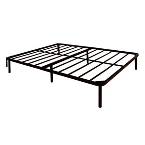 Bowery Hill Industrial Metal Full Bed Steel Frame in Black Finish