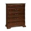 Bowery Hill 3pc Cherry Solid Wood Bedroom Set - King + Nightstand + Chest