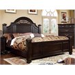 Bowery Hill 2pc Dark Walnut Solid Wood Bedroom Set - Cal King + Nightstand
