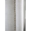 Bowery Hill Contemporary Chenille Nailhead Loveseat in Ivory