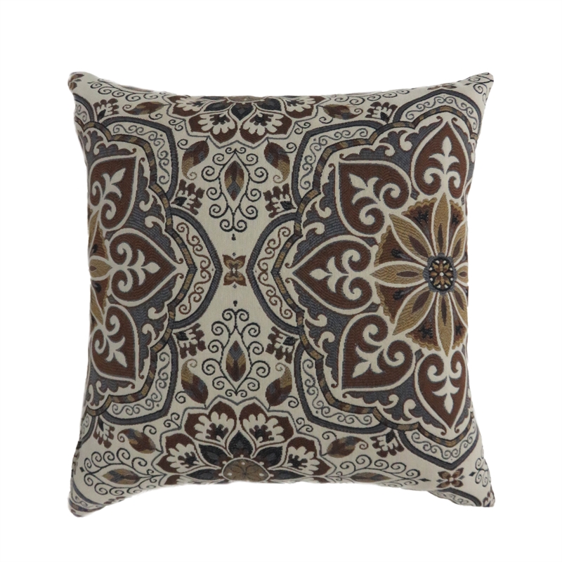 Bowery Hill Fabric Large Multi-Color Throw Pillow (Set of 2)