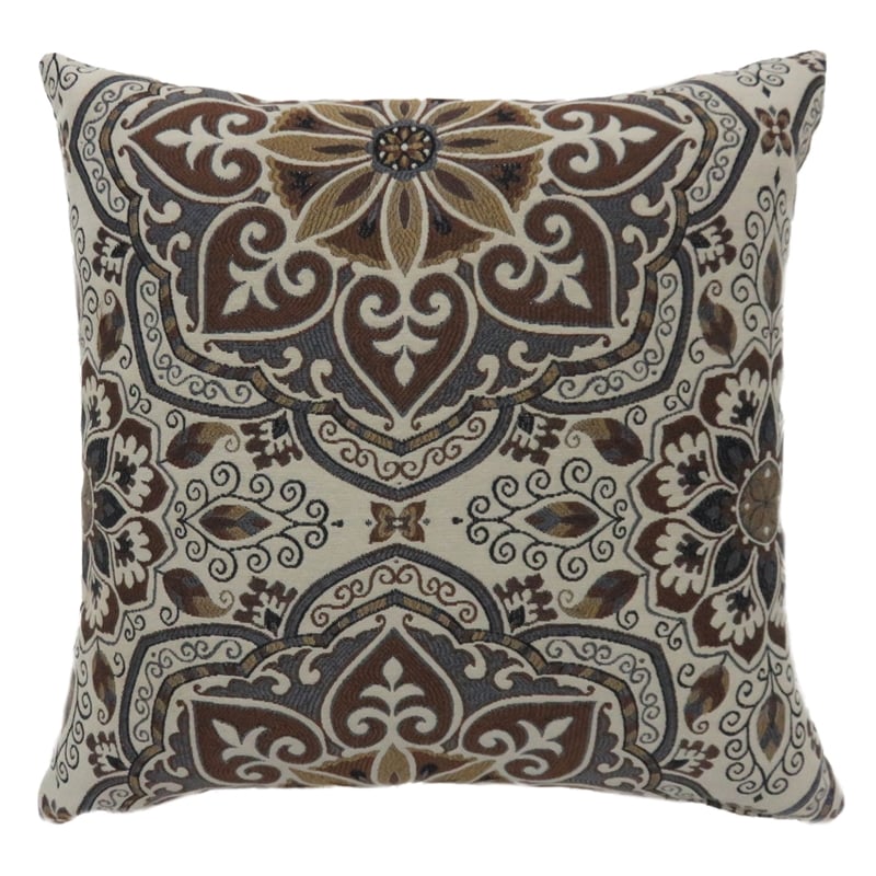Bowery Hill Fabric Large Multi-Color Throw Pillow (Set of 2)
