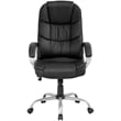 Bowery Hill Modern Faux Leather High Back Desk Chair in Black