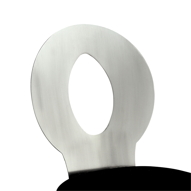 Bowery Hill 5-Piece Stainless Steel Oval Dining Set in Silver