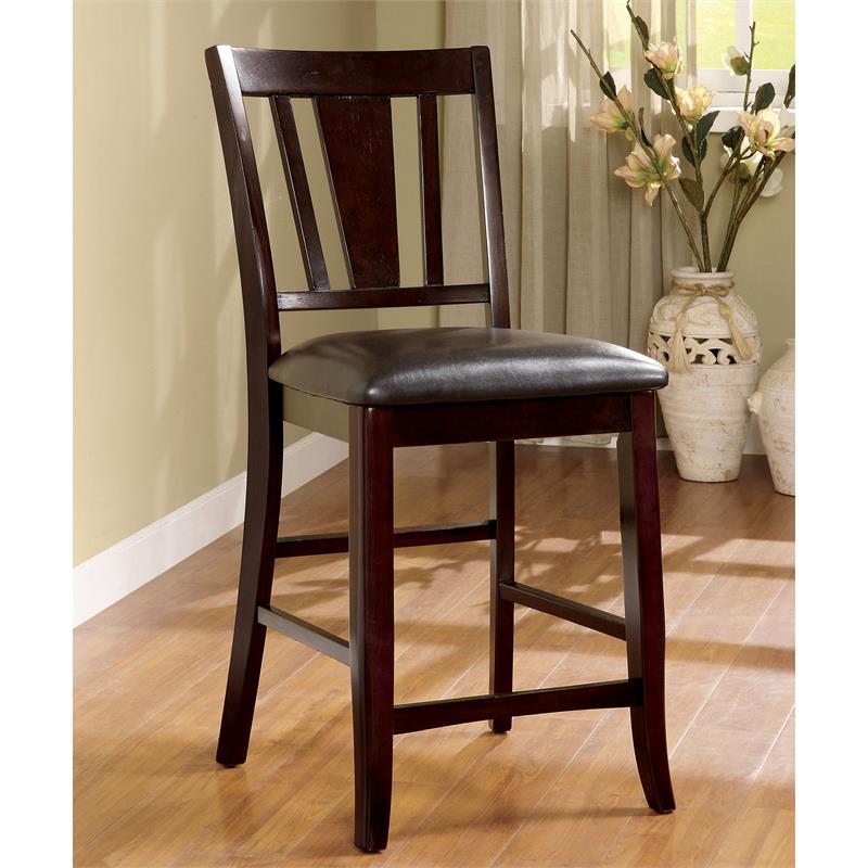 Bowery Hill Wood 9-Piece Counter Dining Table Set in Espresso