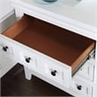 Bowery Hill Transitional Wood Nightstand with USB Port in White