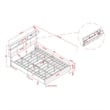 Bowery Hill Fabric Storage California King Bed with USB in Gray