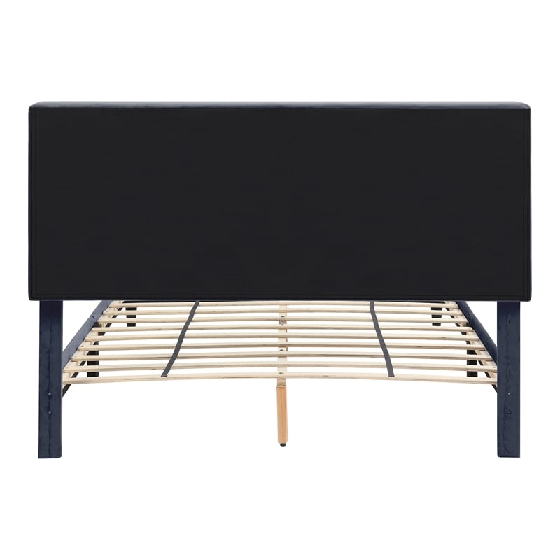 Bowery Hill Fabric Storage California King Bed with USB in Gray