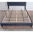 Bowery Hill Fabric Storage California King Bed with USB in Gray