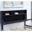 Bowery Hill Fabric Storage California King Bed with USB in Gray