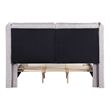 Bowery Hill Fabric Upholstered Platform Queen Bed in Light Gray