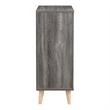 Bowery Hill Mid-Century Modern Wood 4-Drawer Chest in Dark Gray
