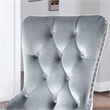 Bowery Hill Fabric 5-Piece Dining Set in Silver and Dark Gray