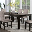 Bowery Hill Transitional Wood Rectangle Dining Table in Black