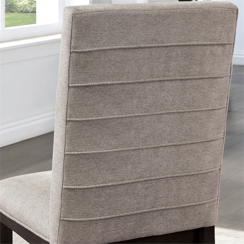 Bowery Hill Wood 5-Piece Dining Set in Antique Black and Gray