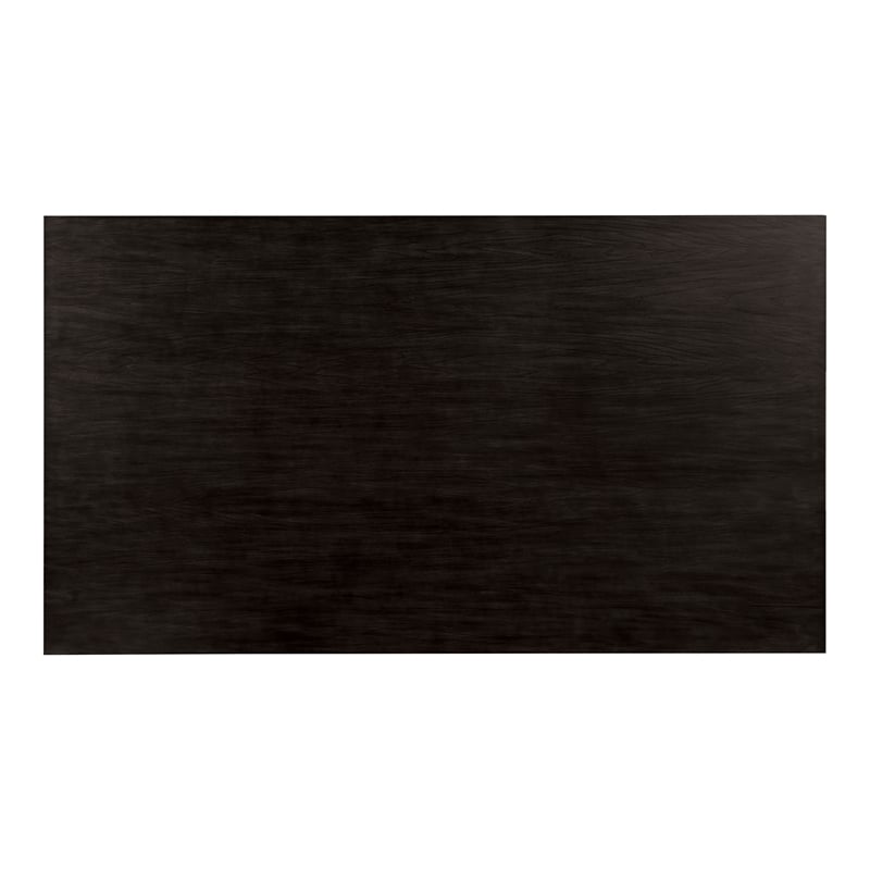 Bowery Hill Wood 7-Piece Dining Set in Antique Black and Gray