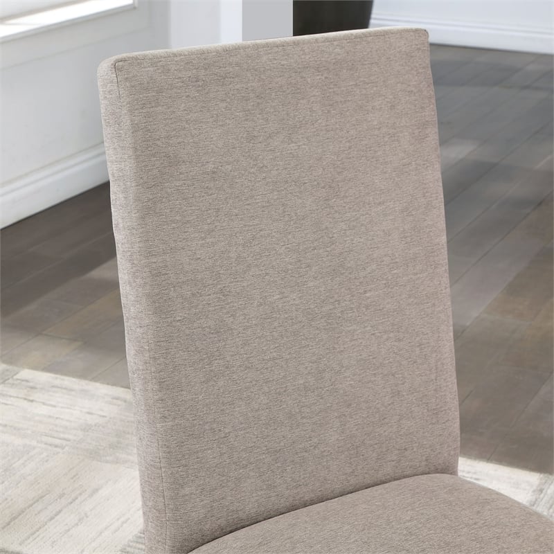 Bowery Hill Wood 7-Piece Dining Set in Antique Black and Gray