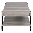 Bowery Hill Wood Natural 2-Piece Coffee Table Set with Wheels