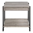 Bowery Hill Wood Natural 2-Piece Coffee Table Set with Wheels