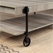 Bowery Hill Wood Natural 3-Piece Coffee Table Set with Wheels