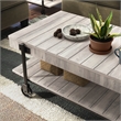 Bowery Hill Wood Natural 3-Piece Coffee Table Set with Wheels