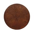 Bowery Hill Solid Wood Brown Cherry Dining Set Round Pedestal Table Circular Back Chairs 48