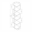 Bowery Hill Contemporary 5-Shelf Corner Bookshelf Bookcase in Natural