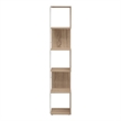 Bowery Hill Contemporary 5-Shelf Corner Bookshelf Bookcase in Natural