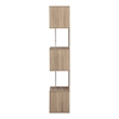 Bowery Hill Contemporary 5-Shelf Corner Bookshelf Bookcase in Natural
