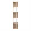 Bowery Hill Contemporary 5-Shelf Corner Bookshelf Bookcase in Natural
