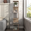 Bowery Hill Contemporary 5-Shelf Corner Bookshelf Bookcase in Natural