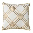 Bowery Hill Contemporary Fabric Throw Pillow in Ivory (Set of 2)