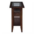Bowery Hill Contemporary Wood 1-Drawer Sofa Table in Dark Walnut