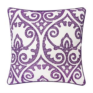 Bowery Hill Modern Fabric Purple 20-Inch Throw Pillow (Set of 2)