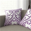 Bowery Hill Modern Fabric Purple 20-Inch Throw Pillow (Set of 2)