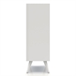 Bowery Hill Modern Wood 5-Drawer Chest with Angled Legs in White