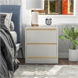 Bowery Hill Contemporary Wood 2-Drawer Nightstand in White Finish