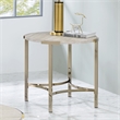 Bowery Hill Contemporary Metal End Table in Gold Champagne Finish