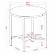 Bowery Hill Contemporary Metal End Table in Gold Champagne Finish