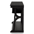 Bowery Hill Farmhouse Wood 1-Drawer Console Table in Black Finish