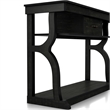 Bowery Hill Farmhouse Wood 1-Drawer Console Table in Black Finish