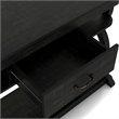Bowery Hill Farmhouse Wood 1-Drawer Console Table in Black Finish