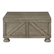 Bowery Hill Contemporary Wood Hidden Storage Coffee Table in Gray