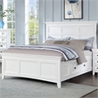 Bowery Hill Contemporary Platform Wood 2-Drawer King Bed in White