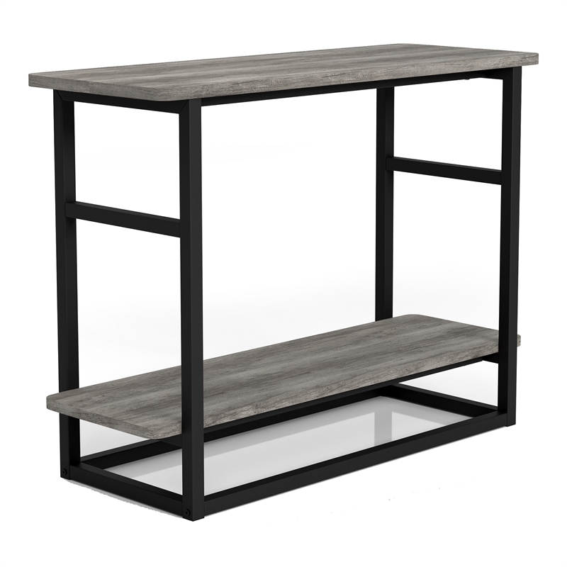 Bowery Hill Contemporary Wood End Table with Shelf in Light Brown